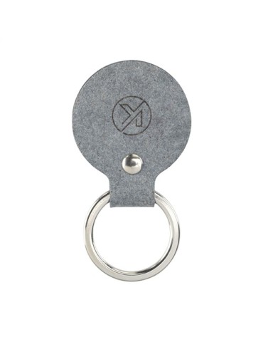 Recycled Denim Textile Keyring Round porte-clés