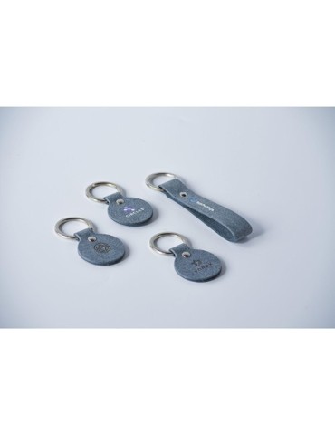 Recycled Denim Textile Keyring porte-clés