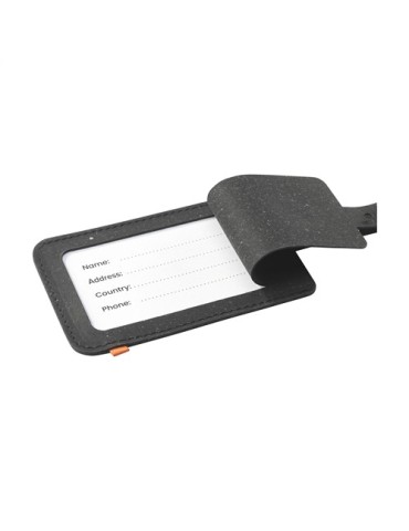 Recycled Leather Luggage Tag 'étiquette de bagage