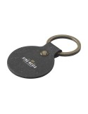 Recycled Leather Keyring Round porte-clés