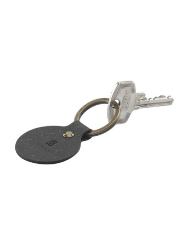 Recycled Leather Keyring Round porte-clés