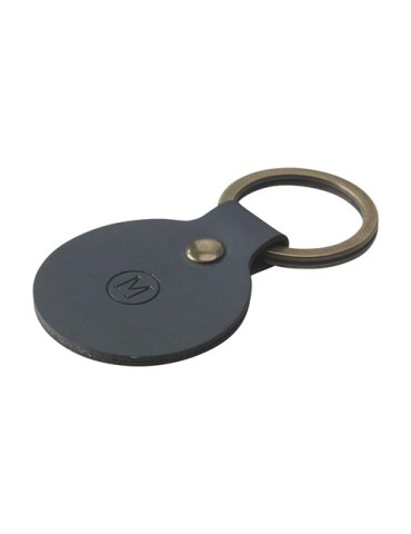 Recycled Leather Keyring Round porte-clés