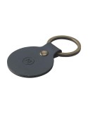 Recycled Leather Keyring Round porte-clés