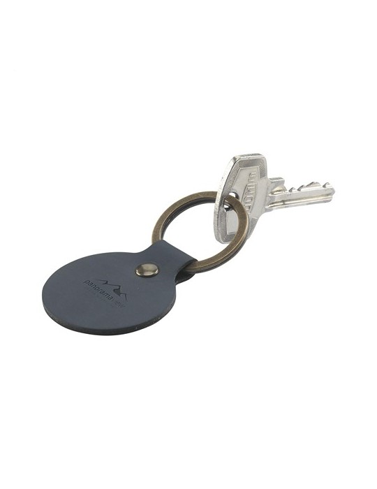 Recycled Leather Keyring Round porte-clés