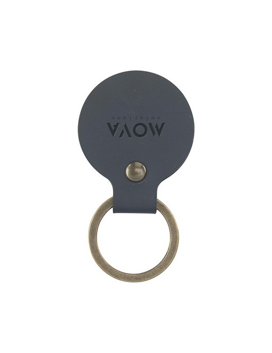 Recycled Leather Keyring Round porte-clés