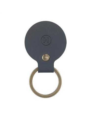Recycled Leather Keyring Round porte-clés