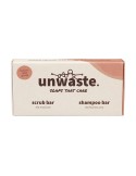Unwaste Duopack Scrub & Shampoo bar Koffieolie