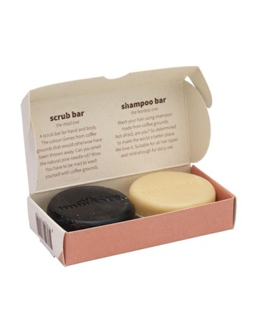 Unwaste Duopack Scrub & Shampoo bar Koffieolie