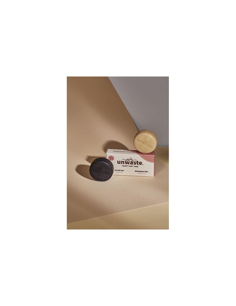 Unwaste Duopack Scrub & Shampoo bar Koffieolie