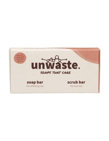 Unwaste Duopack Soap & Scrub bar