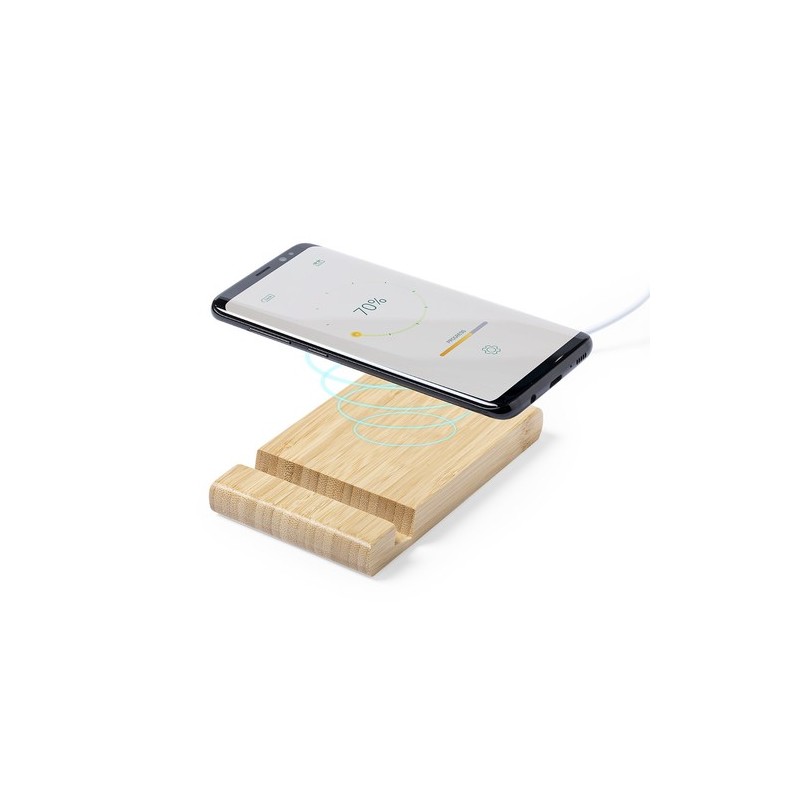 Chargeur Vartol sans fil en bambou 15W