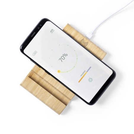 Chargeur Vartol sans fil en bambou 15W