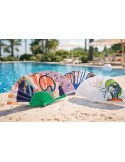 Eventail à main en plastique coloré 100% personnalisable