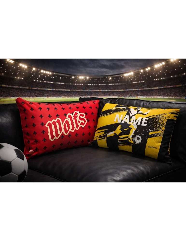 Housse de coussin rectangulaire en velours polyester