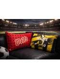 Housse de coussin rectangulaire en velours polyester