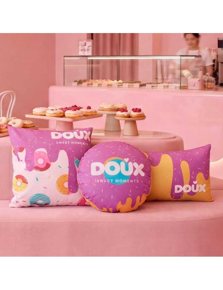 Housse de coussin ronde promotionnelle en polyester
