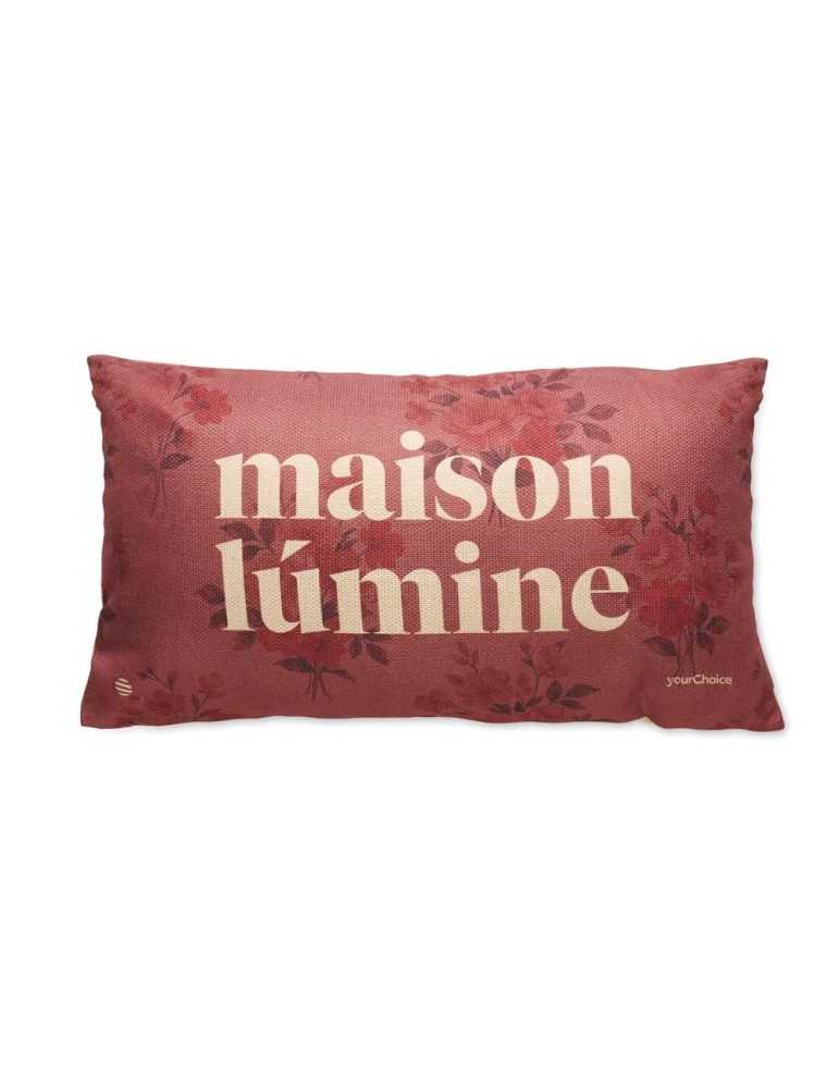 Housse de coussin effet lin personnalisée - Goodies Pub France