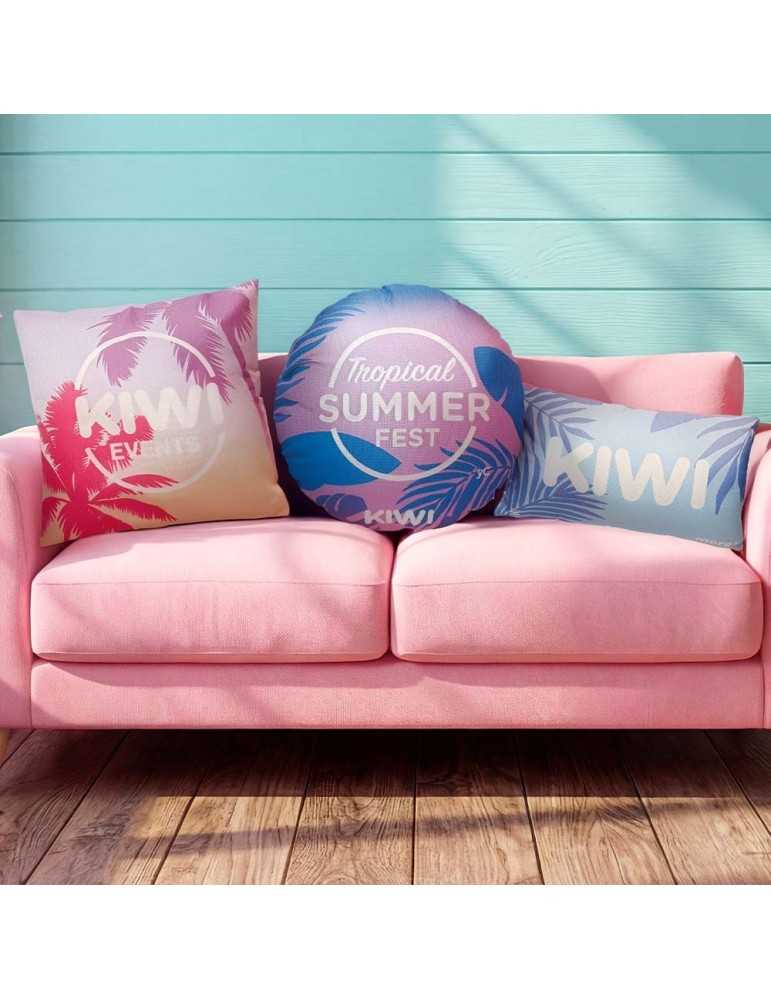 Housse de coussin effet lin personnalisée - Goodies Pub France