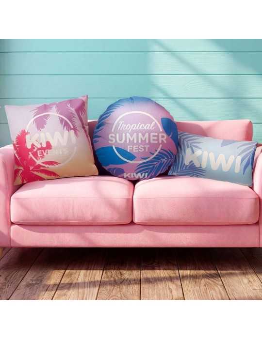 Housse de coussin effet lin personnalisée - Goodies Pub France