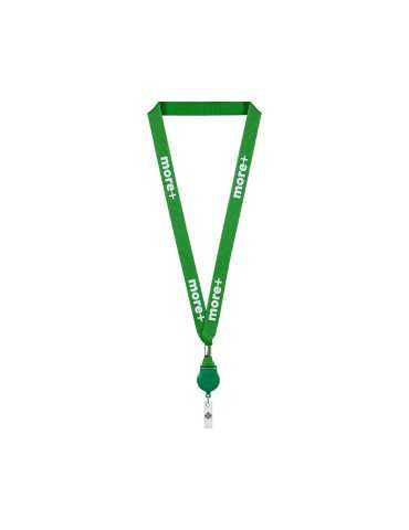 Lanière porte-badge en polyester sérigraphié avec sertissage métallique. 2