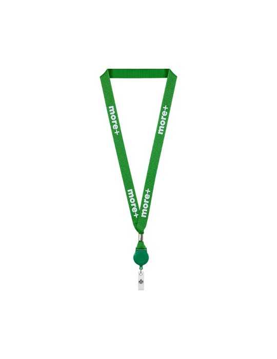 Lanière porte-badge personnalisée avec sertissage métallique - Goodies Pub France