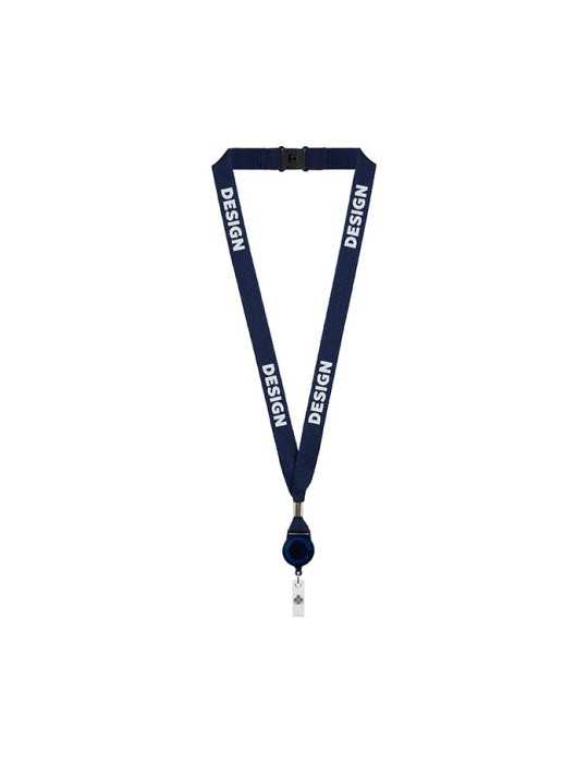 Lanière porte-badge personnalisée avec sertissage métallique - Goodies Pub France