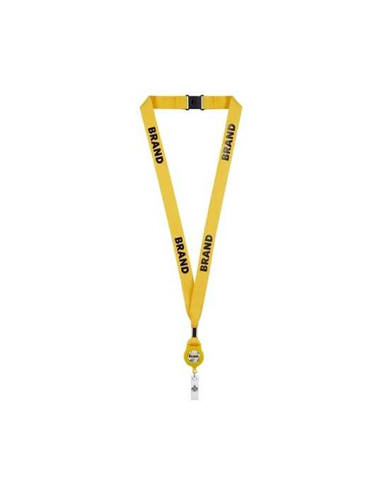 Lanière porte-badge personnalisée avec sertissage métallique - Goodies Pub France