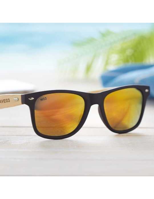 Lunettes de soleil personnalisées PC & bambou - Goodies Pub France