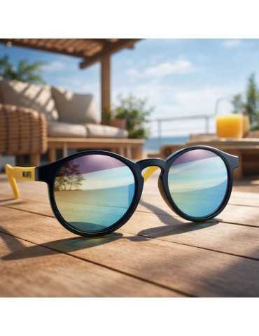 Lunettes de soleil rondes en PC entièrement personnalisées (UV400)