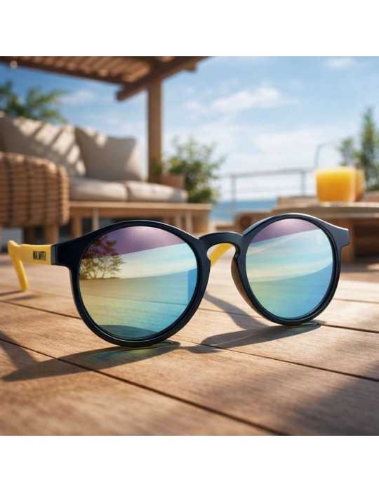 Lunettes de soleil rondes en PC entièrement personnalisées (UV400)