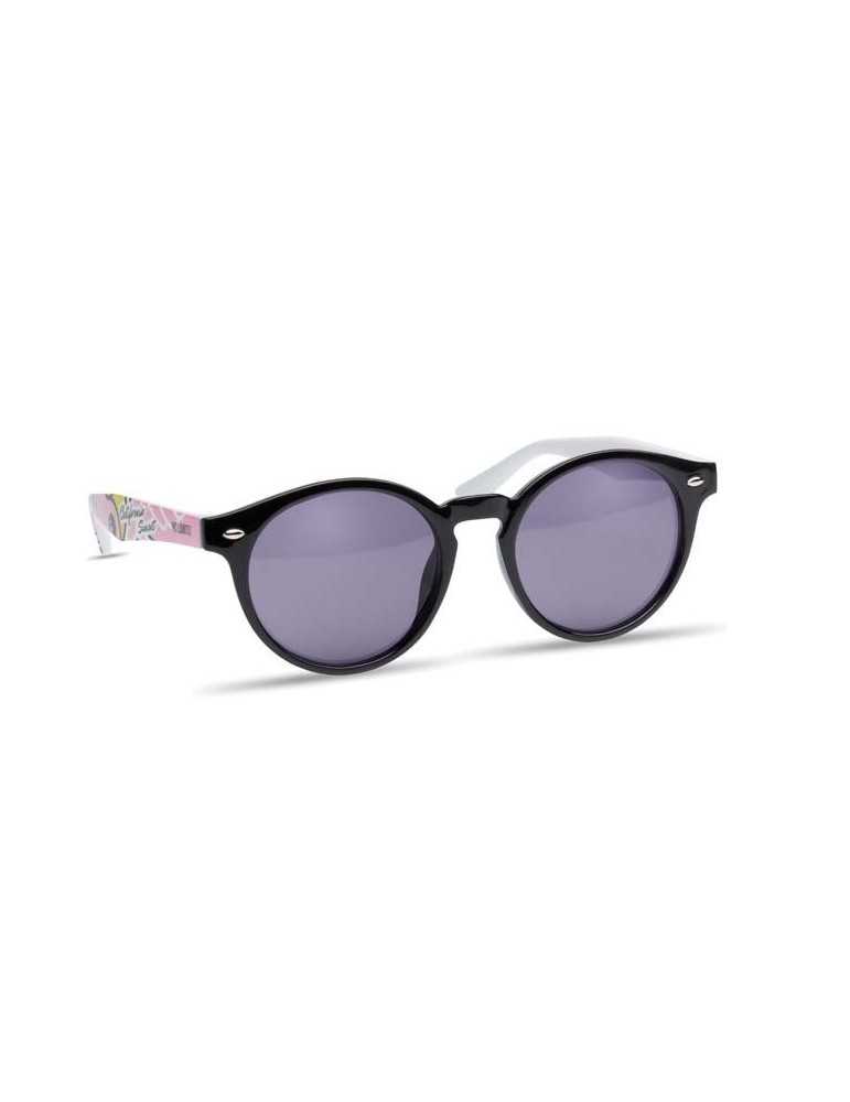 Lunettes de soleil rondes personnalisées en rPET UV400 - Goodies Pub France