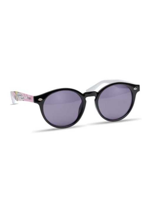 Lunettes de soleil rondes personnalisées en rPET UV400 - Goodies Pub France
