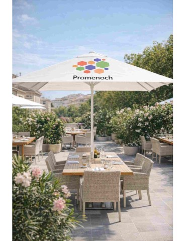 Parasol publicitaire Riviera 3x3 m personnalisé