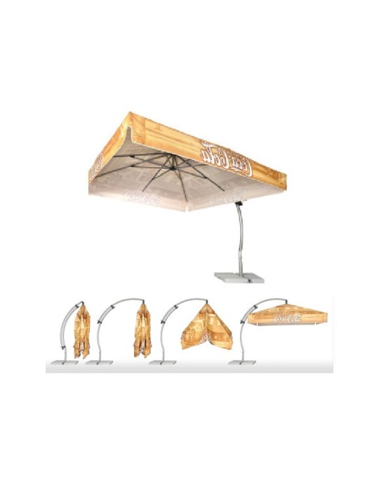 Parasol publicitaire carré Cloé personnalisé