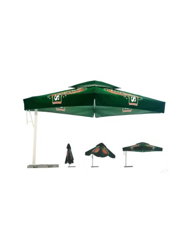 Parasol publicitaire décentré 3x3 m personnalisé 2