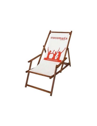 Transat publicitaire Nature bois brut personnalisé