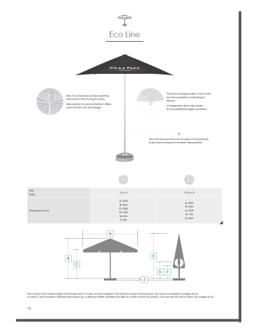 Parasol publicitaire professionnel restaurant personnalisé 2