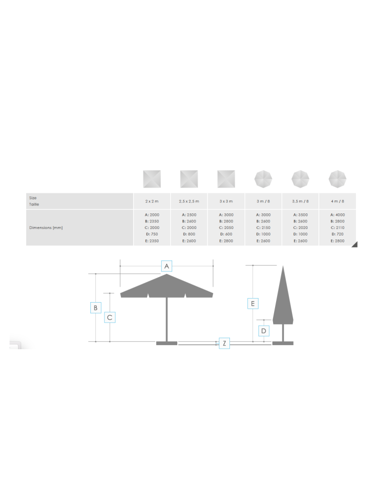 Parasol publicitaire professionnel pratique personnalisé