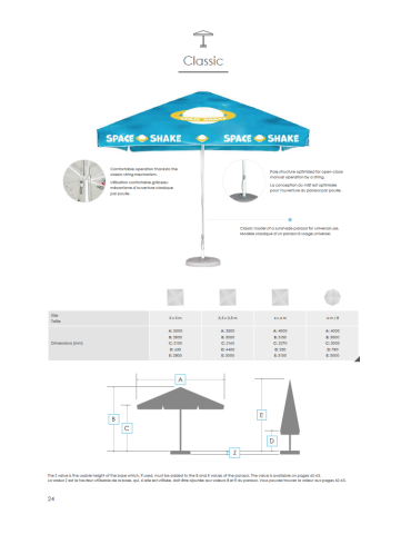 Parasol publicitaire professionnel classique personnalisé 2