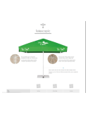Parasol publicitaire télescopique professionnel personnalisé