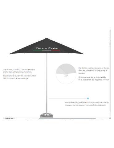 Parasol publicitaire ECO personnalisé pas cher 2