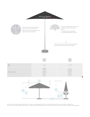 Parasol publicitaire SolarFlex personnalisé 2
