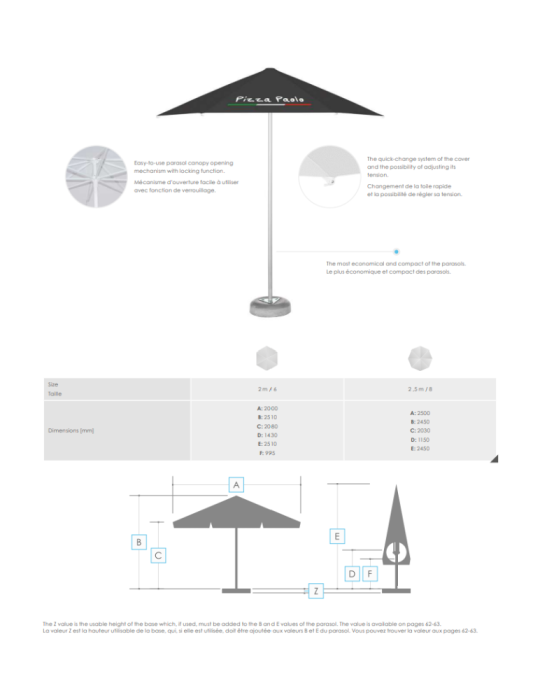 Parasol publicitaire SolarFlex personnalisé