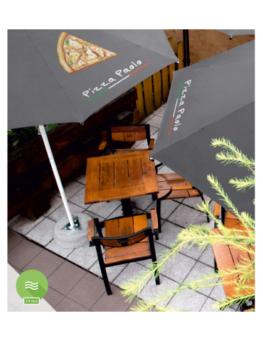 Parasol publicitaire SolarFlex personnalisé