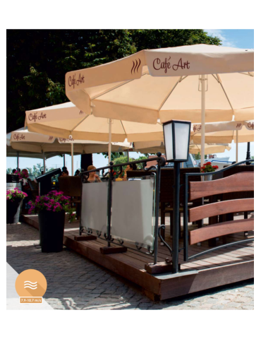 Parasol publicitaire Breeze Lift personnalisé