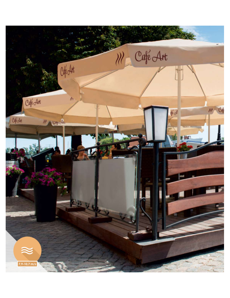 Parasol publicitaire Breeze Lift personnalisé