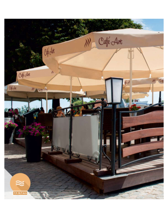 Parasol publicitaire Breeze Lift personnalisé