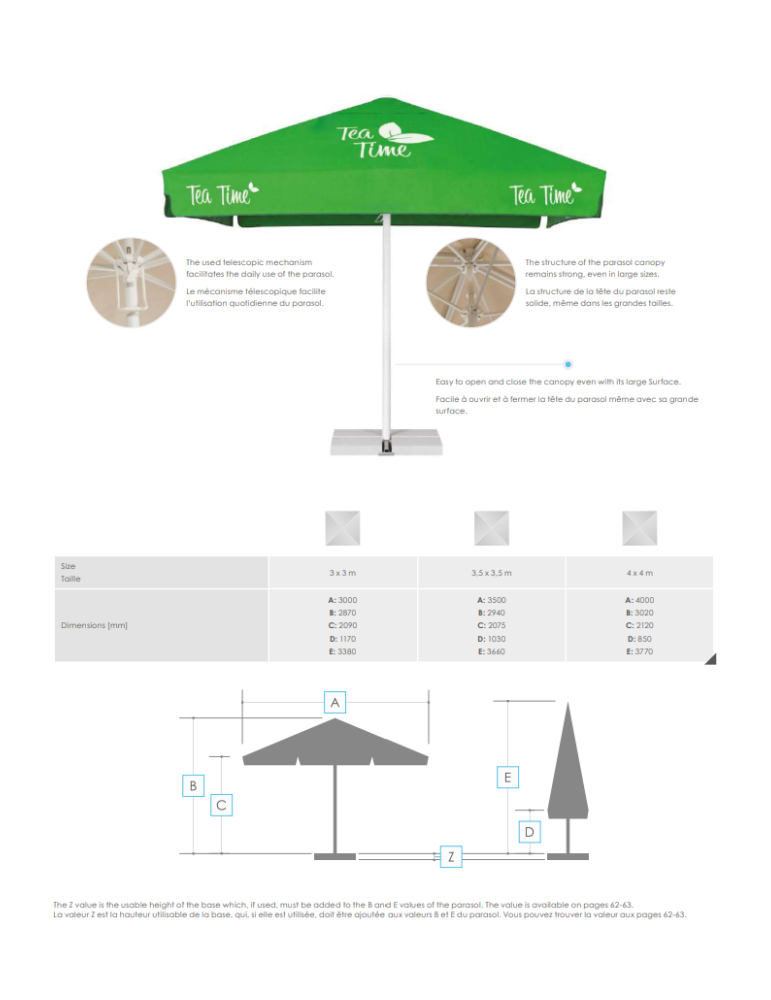 Parasol publicitaire FlexiScope personnalisé