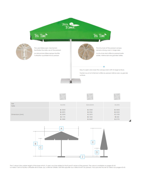 Parasol publicitaire FlexiScope personnalisé