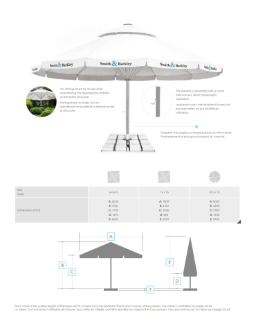 Parasol publicitaire Maxi géant personnalisé 2